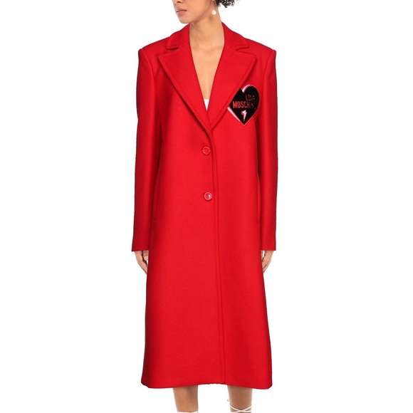🔥🔥🔥Love Moschino red long coat size 6 US🔥🔥🔥 - Picture 2 of 6